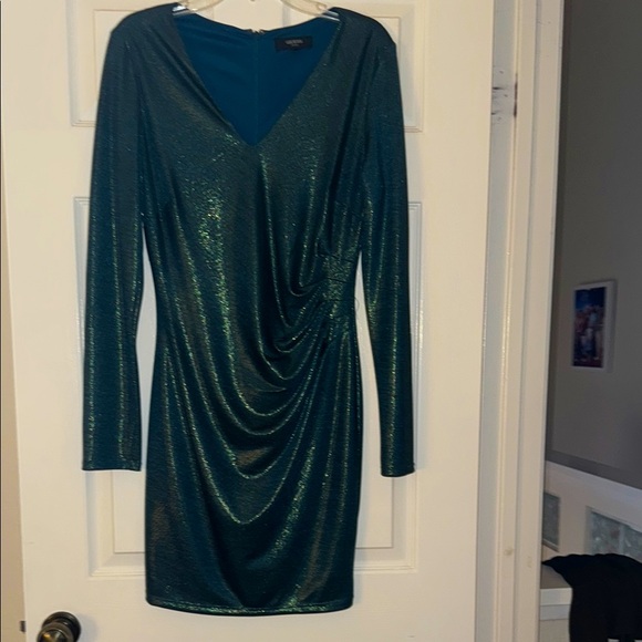 Dresses & Skirts - Green Bodycon Cowl Neck Long Sleeve Dress